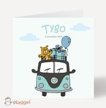 Geboortekaartje bus mint Geboortekaartje bus mint