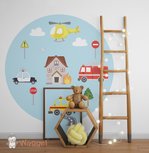 Muursticker rond 112 voertuigen Muursticker rond 112 voertuigen
