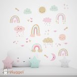 Muursticker regenboog roze Muursticker regenboog roze