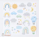 Mini muurstickers regenboog blauw Mini muurstickers regenboog blauw