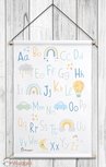 ABC poster regenboog blauw ABC poster regenboog blauw