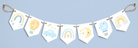 Slinger regenboog blauw Slinger regenboog blauw