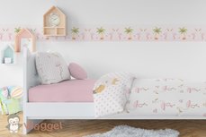Stickerrand flamingo Stickerrand flamingo