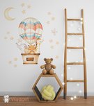 Muursticker droomwereld luchtballon Muursticker droomwereld luchtballon