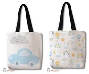 Tas regenboog blauw wolkenauto Tas regenboog blauw wolkenauto