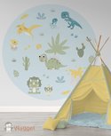 Muursticker rond dino´s Muursticker rond dino´s