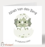 Geboortekaartje dino Geboortekaartje dino