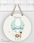 Naambordje rond safari luchtballon Naambordje rond safari luchtballon