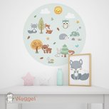 Muursticker rond bosdieren Muursticker rond bosdieren