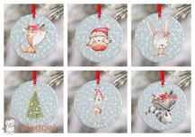 Woodland kerstdecoratie set rond sale Woodland kerstdecoratie set rond sale