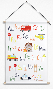 ABC poster stoere voertuigen ABC poster stoere voertuigen