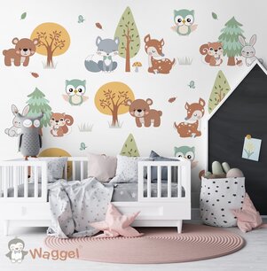 Behang bosdieren serie 1 Behang bosdieren serie 1