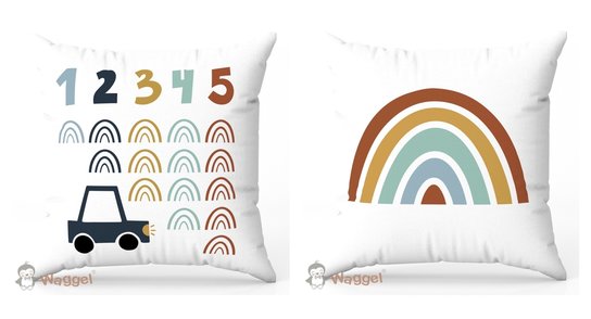 Sierkussen VroomVroom regenboog Sierkussen VroomVroom regenboog