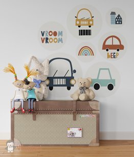 Muursticker set rond VroomVroom Muursticker set rond VroomVroom