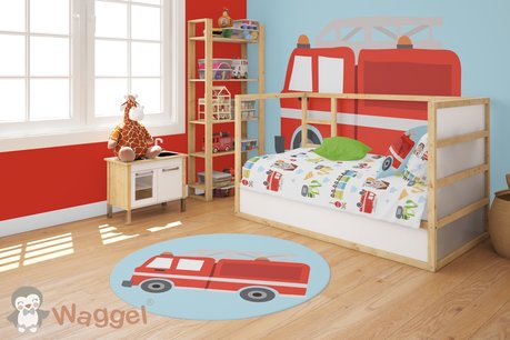 Behang brandweerwagen Behang brandweerwagen