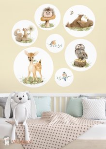 Muurcirkel set bosdieren dierenrijk Muurcirkel set bosdieren dierenrijk