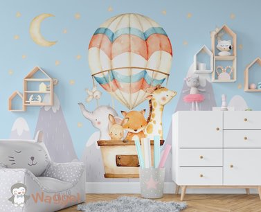 Behang droomwereld luchtballon Behang droomwereld luchtballon