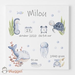 Geboorteschilderij diep in de zee Geboorteschilderij diep in de zee