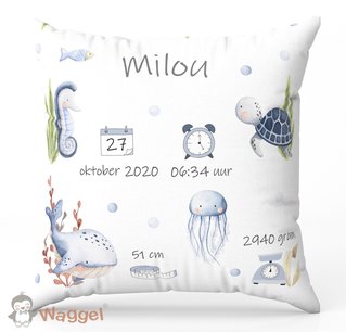 Geboortekussen diep in de zee Geboortekussen diep in de zee