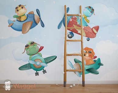 Behang sample dino vlieg avontuur Behang sample dino vlieg avontuur