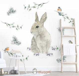 Behang sample dierenrijk konijntje Behang sample dierenrijk konijntje