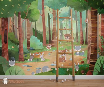 Behang bosdieren bos Behang bosdieren bos