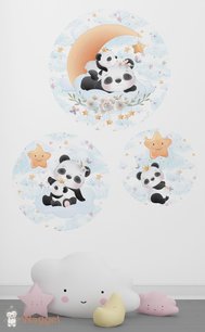 Muurcirkel set droomvriendje panda Muurcirkel set droomvriendje panda