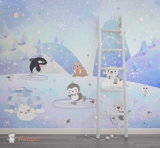 Behang Waggel en vriendjes Behang Waggel en vriendjes
