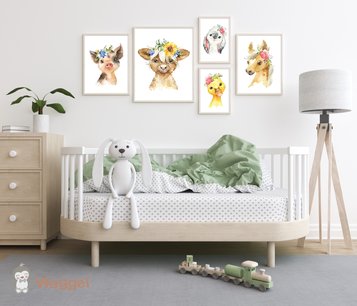 Poster/canvas set met 5 boerderijvriendjes (kies je favoriet) Poster/canvas set met 5 boerderijvriendjes (kies je favoriet)