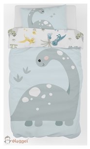 Dekbedovertrek dino mint 120x150 cm (junior) sale Dekbedovertrek dino mint 120x150 cm (junior) sale