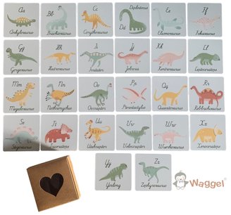 Dino alfabet kaarten set Dino alfabet kaarten set