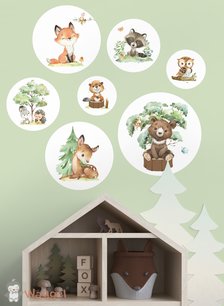 Muurcirkel set Woodland 7 delig Muurcirkel set Woodland 7 delig
