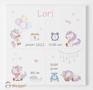 Geboorteschilderij unicorns Geboorteschilderij unicorns