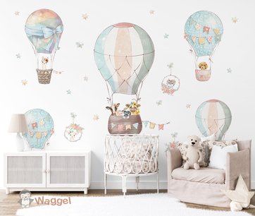 Behang boerderijvriendjes luchtballonnen Behang boerderijvriendjes luchtballonnen