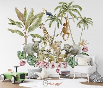 Behang sample tropical wit Behang sample tropical wit