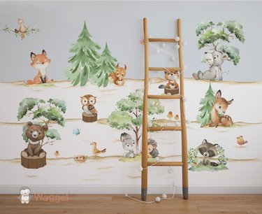 Behang sample Woodland Behang sample Woodland
