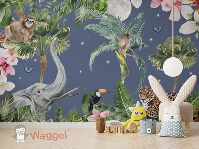 Behang jungle dreams night Behang jungle dreams night