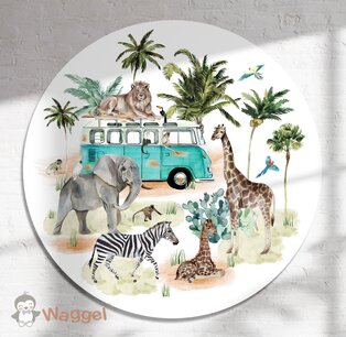 Muurcirkel jungle dreams bus mint Muurcirkel jungle dreams bus mint