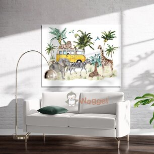 Wandpaneel jungle dreams bus yellow Wandpaneel jungle dreams bus yellow