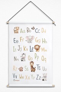 ABC poster little jungle friends ABC poster little jungle friends