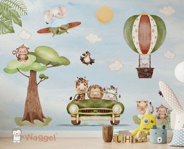 Behang sample little jungle friends Behang sample little jungle friends