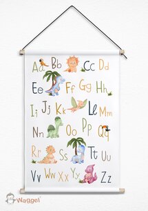 ABC poster little dino friends ABC poster little dino friends