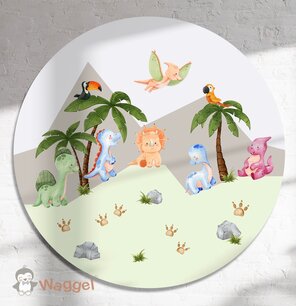 Muurcirkel little dino friends mountain Muurcirkel little dino friends mountain