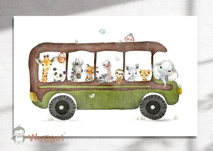 Wandpaneel jungle bus Wandpaneel jungle bus