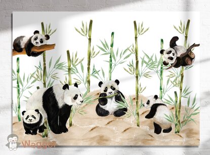 Wandpaneel panda's Wandpaneel panda's