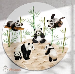 Muurcirkel panda's Muurcirkel panda's