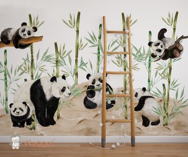 Behang panda's Behang panda's