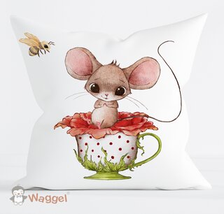 Sierkussen Mouseville cup of mice 40x40 cm Sierkussen Mouseville cup of mice 40x40 cm