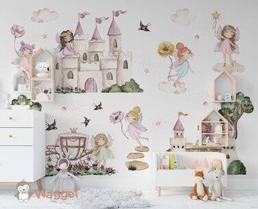 Behang sample elfjes Behang sample elfjes