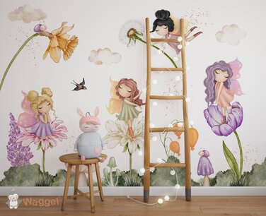 Behang sample bloemenelfjes Behang sample bloemenelfjes